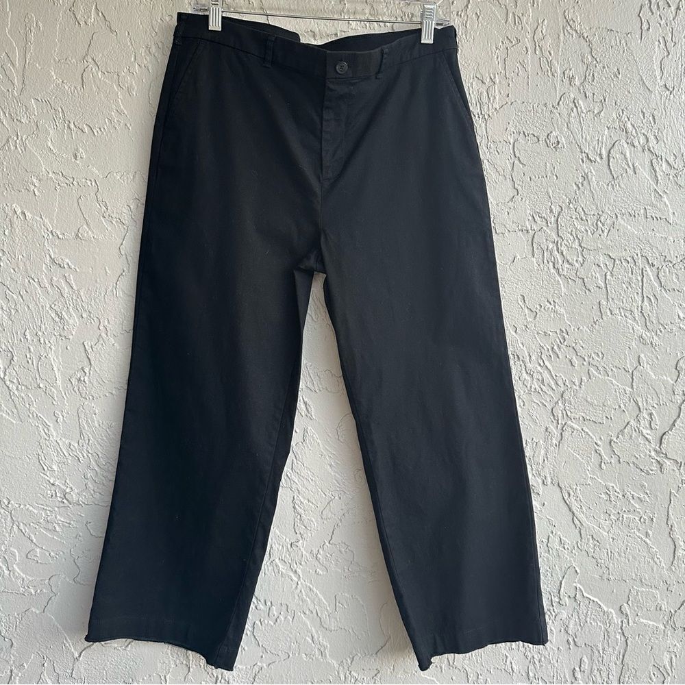 ATM ANTHONY THOMAS MELILLO Pant Women 10 Wide Leg Black Minimalist Office Casual